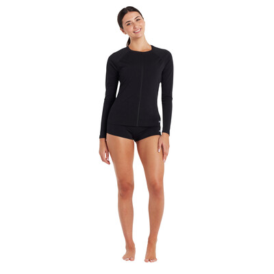 Product detail - Womens Long Sleeve Zip Sun Top black