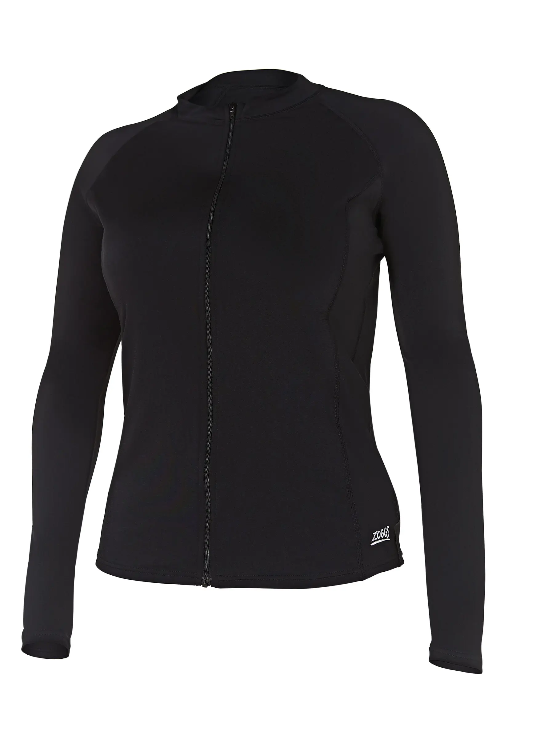 Sale, Ansicht Großes Bild der Vorderseite Product detail - Womens Long Sleeve Zip Sun Top black
