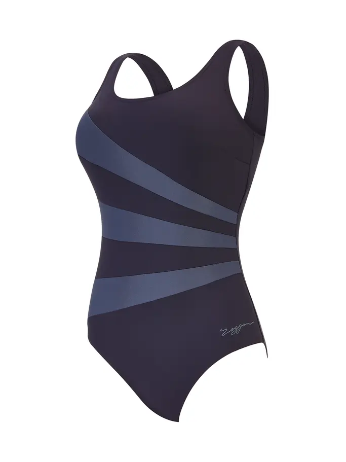 Best Seller, view full size image of Front view of Product detail - Womens Sandon Scoopback Swimsuit black