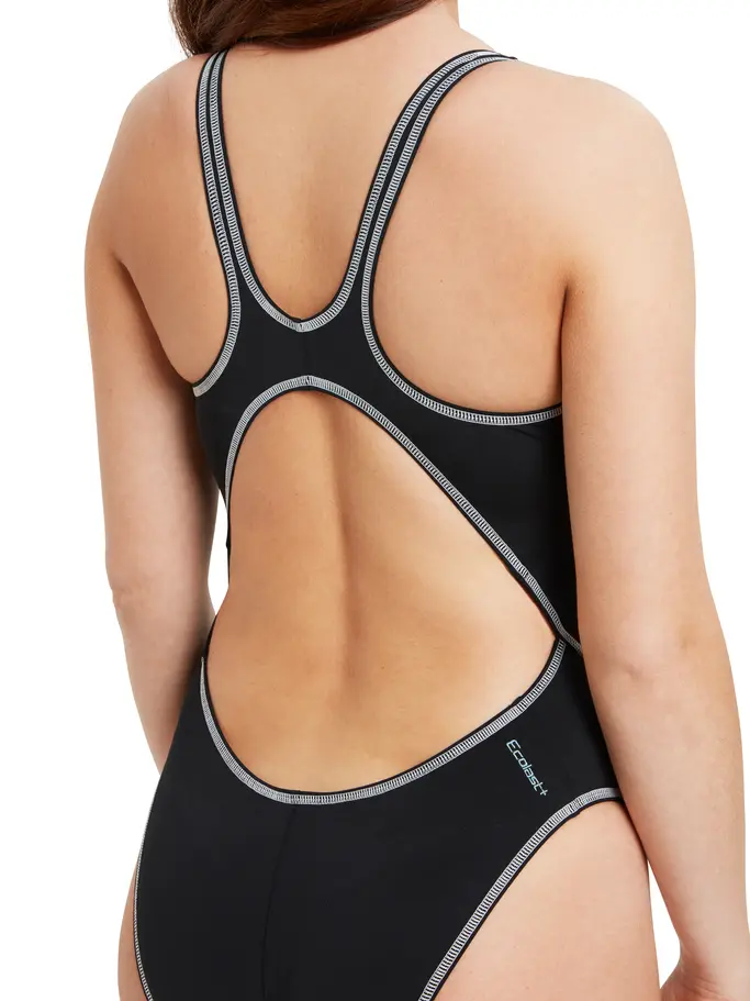 New, view full size image of Front view of Product detail - Womens Wire Masterback Swimsuit black