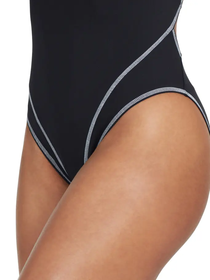 New, view full size image of Front view of Product detail - Womens Wire Masterback Swimsuit black