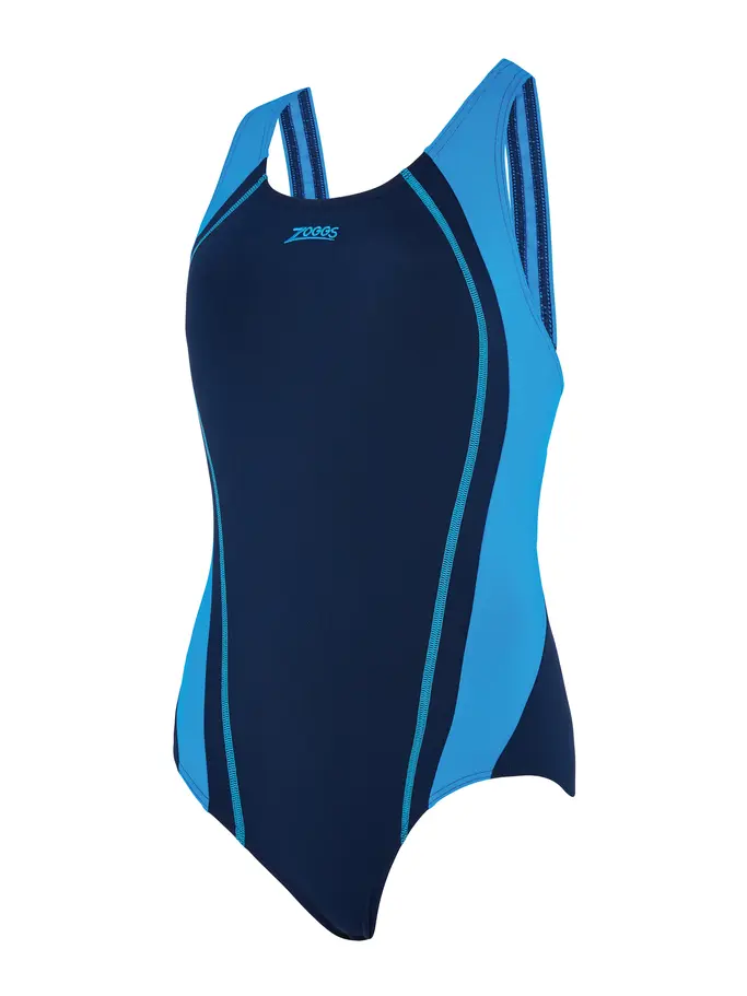 Out of Stock, Ver imagen de tamaño completo de Vista frontal de Product detail - Eaton Flyback One Piece Swimsuit navy/light blue