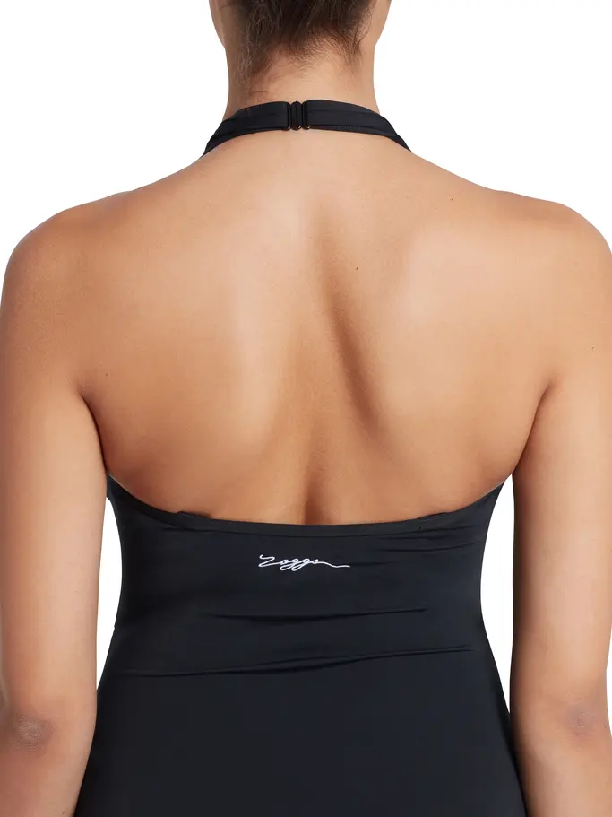 , view full size image of Front view of Product detail - Womens Multiway One Piece Swimsuit black
