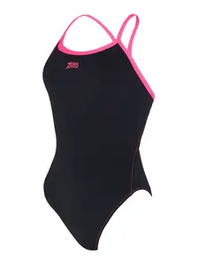Display front view 6 of Product detail - Womens Blaze Skyback One Piece Swimsuit black/marsh green