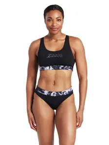 Display front view 1 of Product detail - Marble Actionback 2 Piece swimsuit black