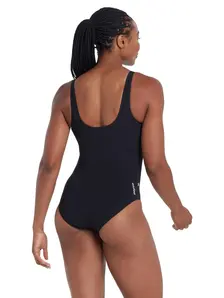 Display front view 2 of Product detail - Womens Silver Lined Black Open Water Scoopback black