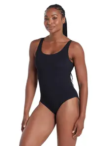 Display front view 3 of Product detail - Womens Silver Lined Black Open Water Scoopback black