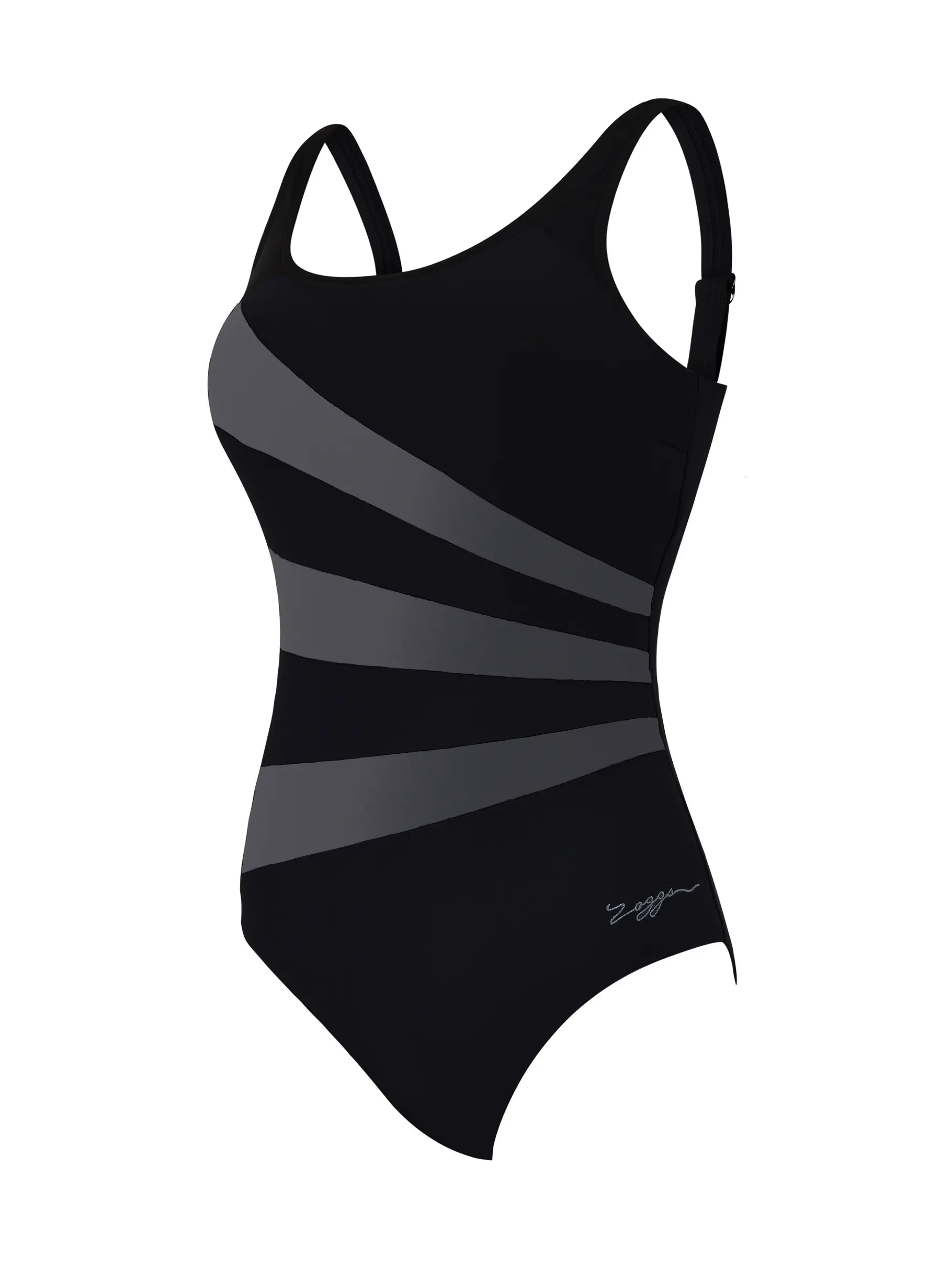 , view full size image of Front view of Product detail - Sandon Adjustable Scoopback One Piece black