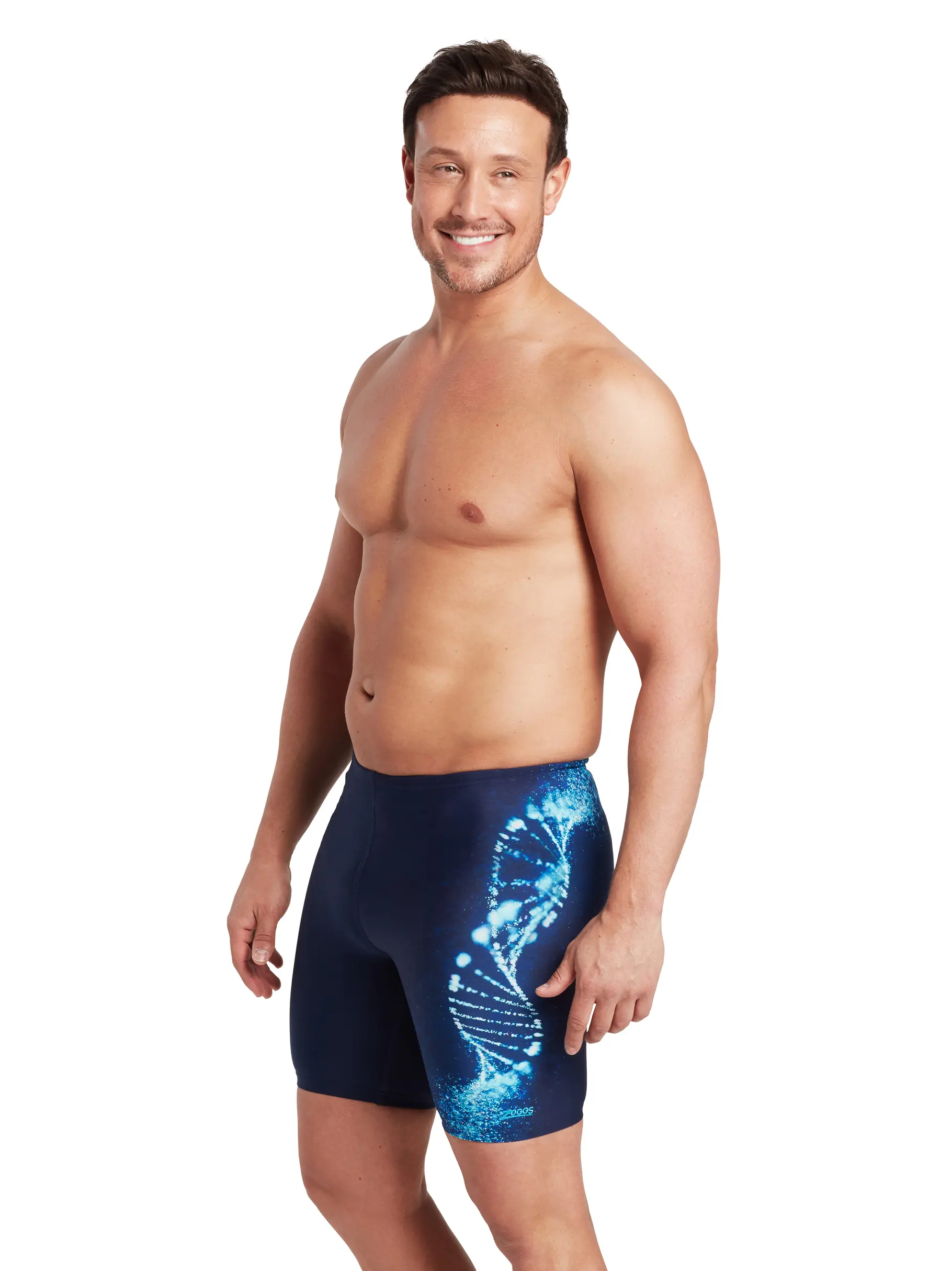 Sale,Clearance, view full size image of Front view of Product detail - Mens Helix Print Mid Jammer HLIX