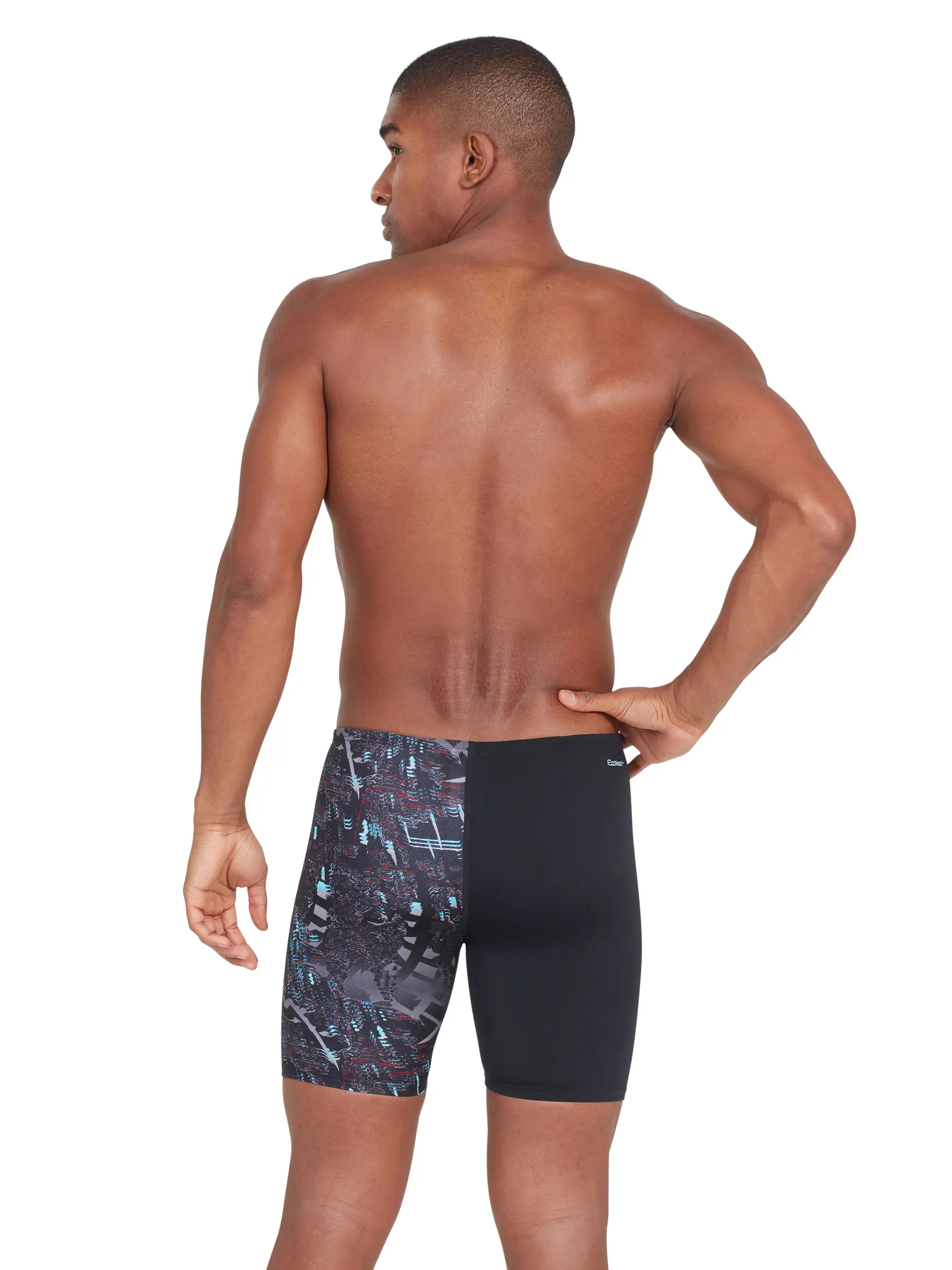 Out of Stock,Sale, view full size image of Front view of Product detail - Mens Netscape Print Mid Jammer NTSC