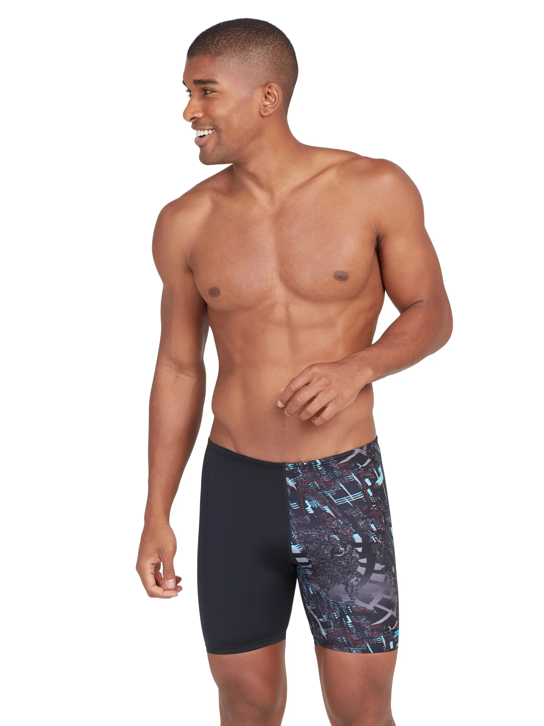 Out of Stock,Sale, view full size image of Front view of Product detail - Mens Netscape Print Mid Jammer NTSC