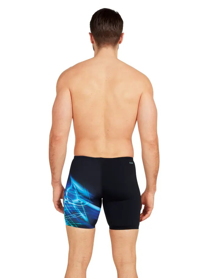 Out of Stock,Sale, Ver imagen de tamaño completo de Vista frontal de Product detail - Mens Ocean Swirl Print Jammer OCSW