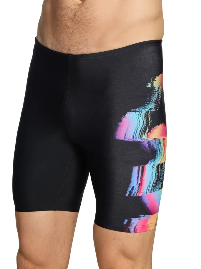 Sale,Clearance, view full size image of Front view of Product detail - Mens Sunset Print Mid Jammer SUNS
