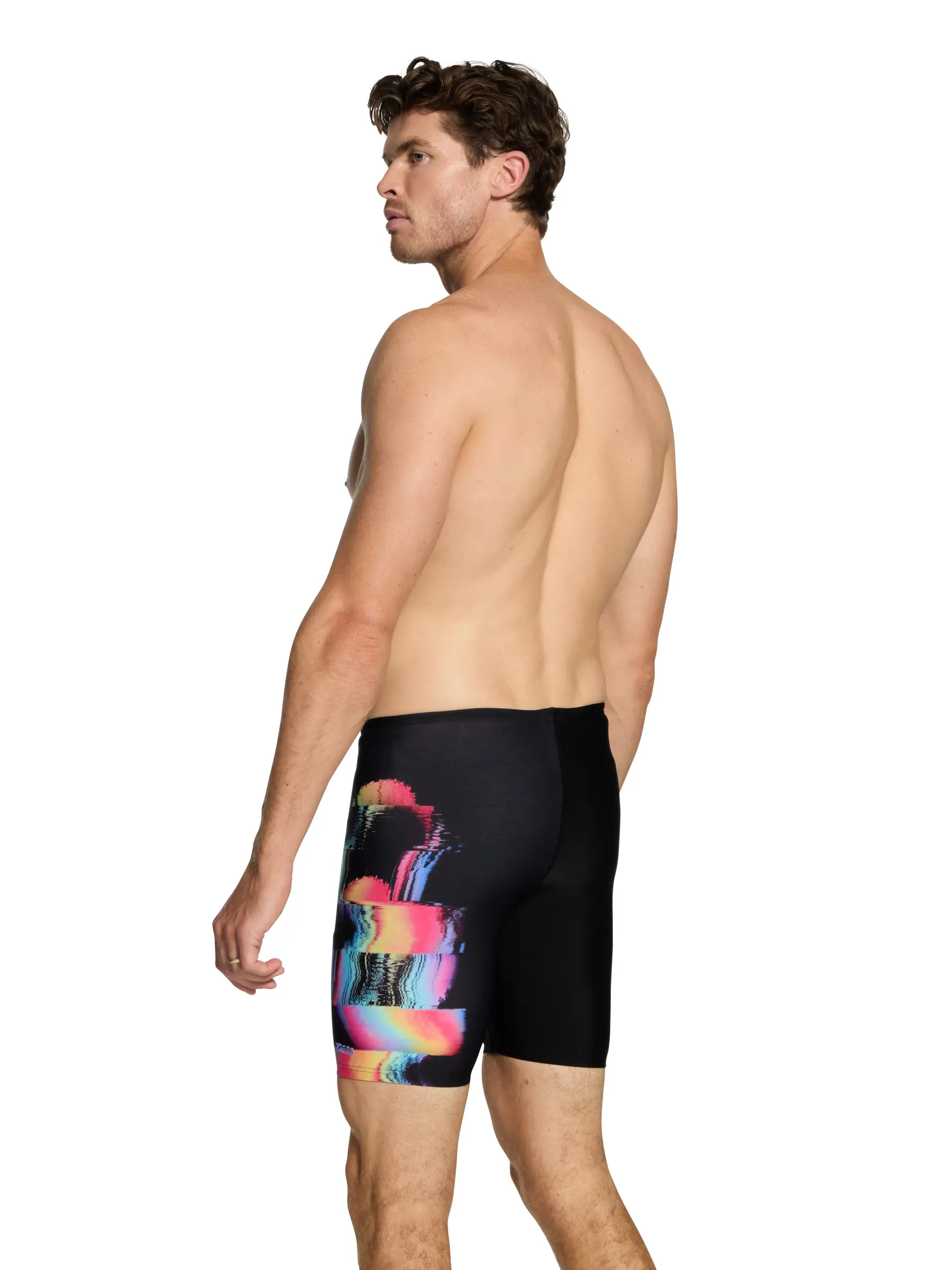 Sale,Clearance, view full size image of Front view of Product detail - Mens Sunset Print Mid Jammer SUNS