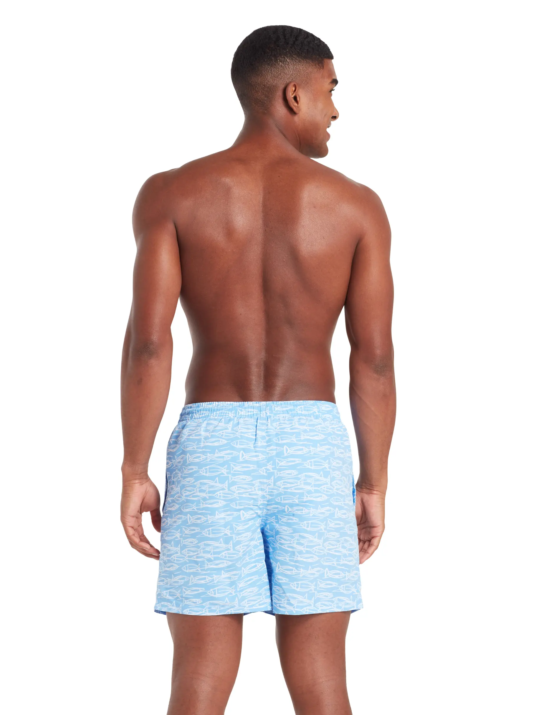 Sale,Clearance, view full size image of Front view of Product detail - Fish Fever Mens 16 Inch Water Shorts FIFE