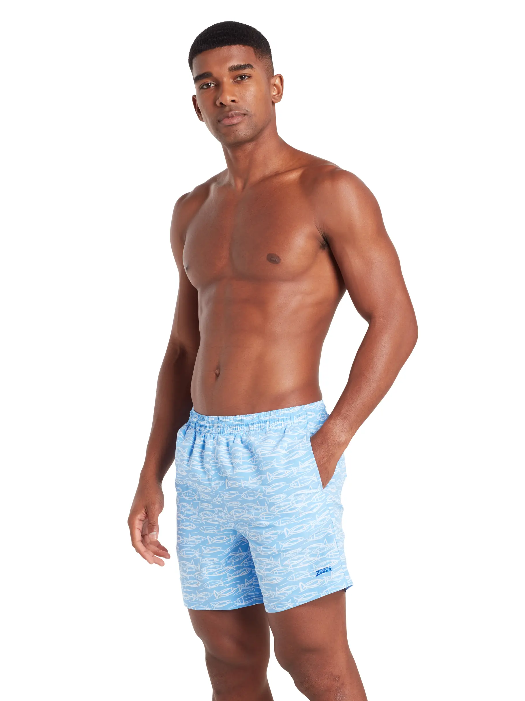 Sale,Clearance, view full size image of Front view of Product detail - Fish Fever Mens 16 Inch Water Shorts FIFE
