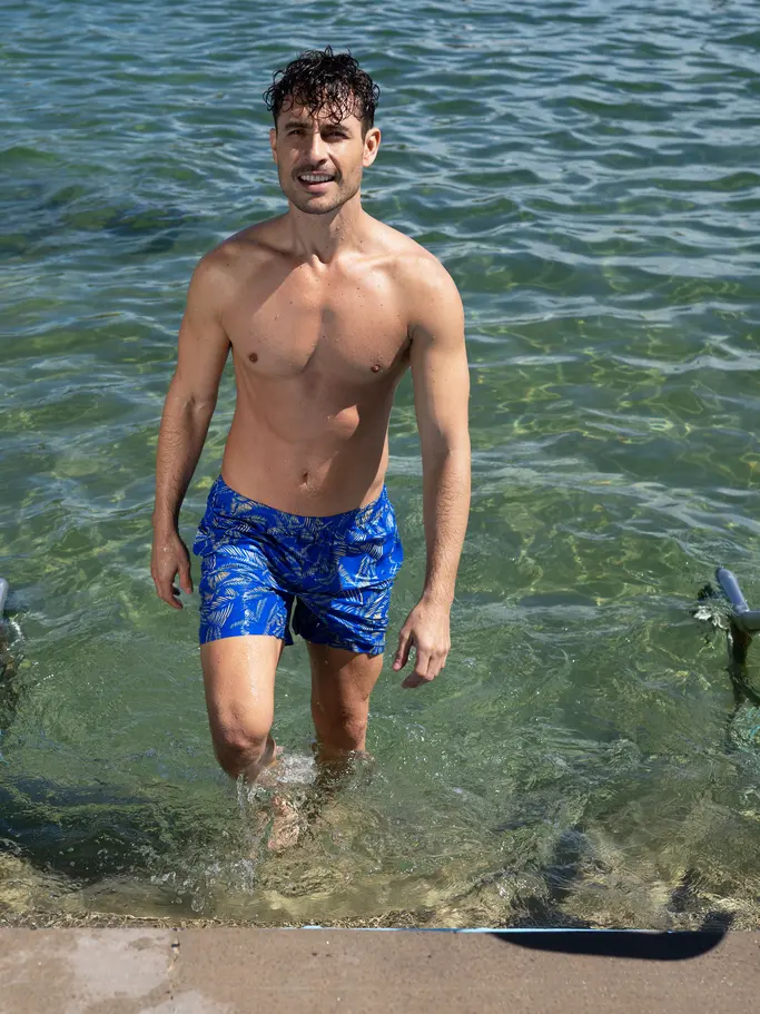 Sale,Clearance, view full size image of Front view of Product detail - Mens Leaf Mens 16 Inch Water Shorts LEAF
