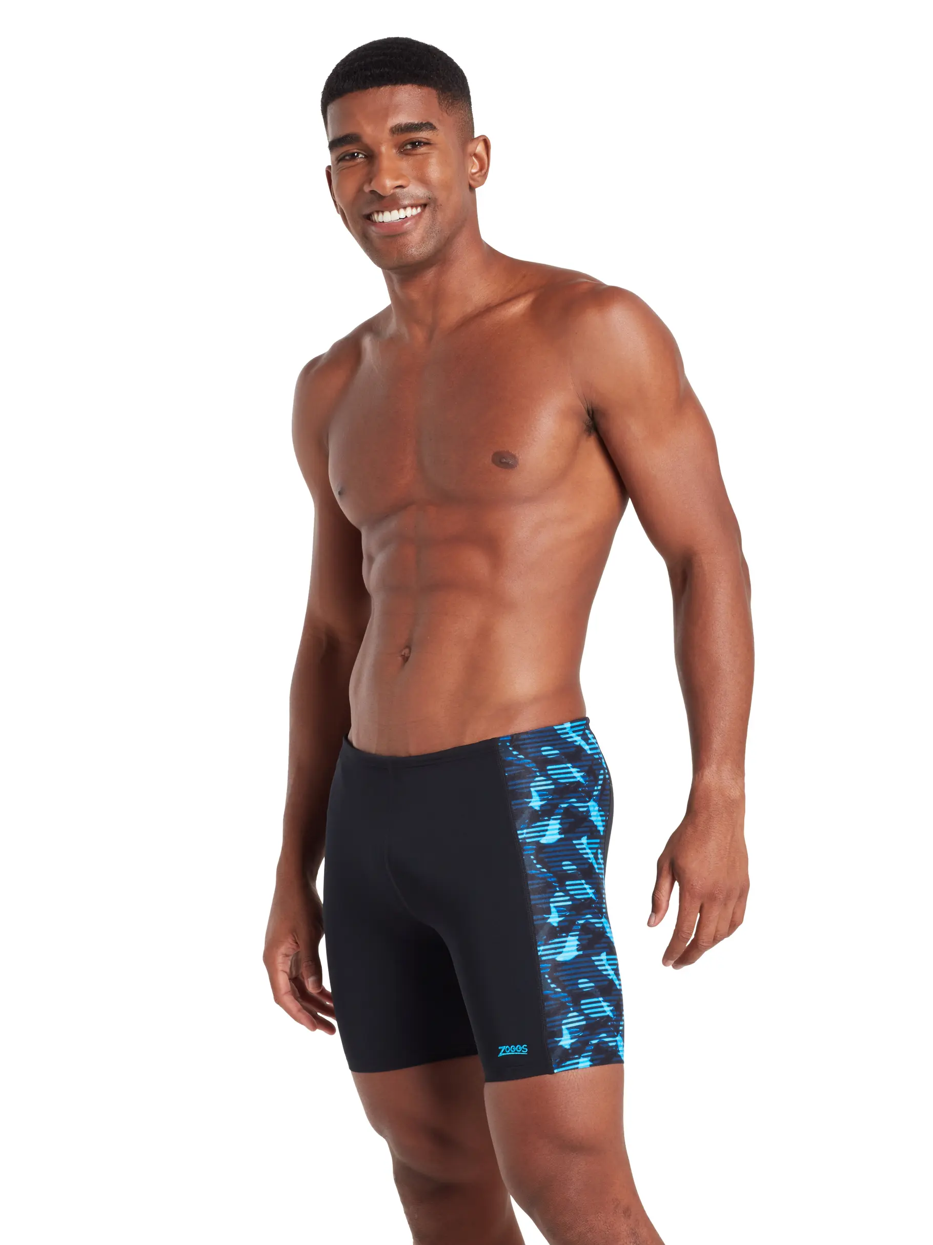 Sale,Clearance, view full size image of Front view of Product detail - Mens Glare Panelled Mid Jammer GLAR