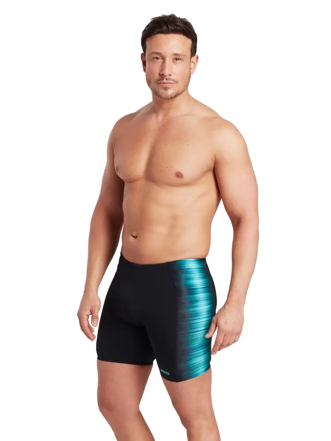 Sale,Clearance, view full size image of Front view of Product detail - Mens Pipeline Print Panelled Mid Jammer PPLN