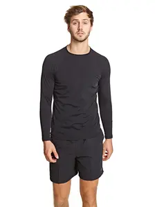Display front view 1 of Product detail - Mens Jackson Long Sleeve Sun Top black