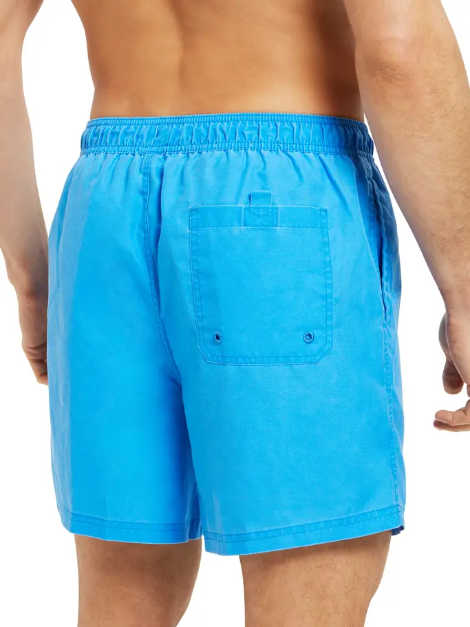 Out of Stock, view full size image of Front view of Product detail - Mens Mosman Washed 15 inch Shorts blue