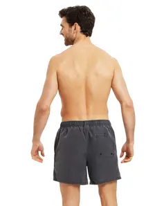 Display front view 2 of Product detail - Mens Mosman Washed 15 inch Shorts charcoal