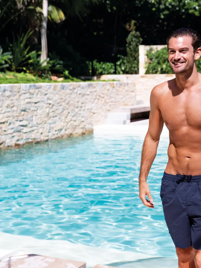 Sale,Clearance, view full size image of Front view of Product detail - Mens Penrith 17 inch Shorts navy