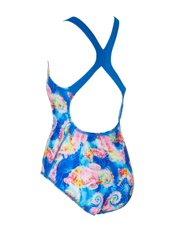 Out of Stock,Sale, Ansicht Großes Bild der Vorderseite Product detail - Girls Aqua Pony Flyback Swimsuit AQPF