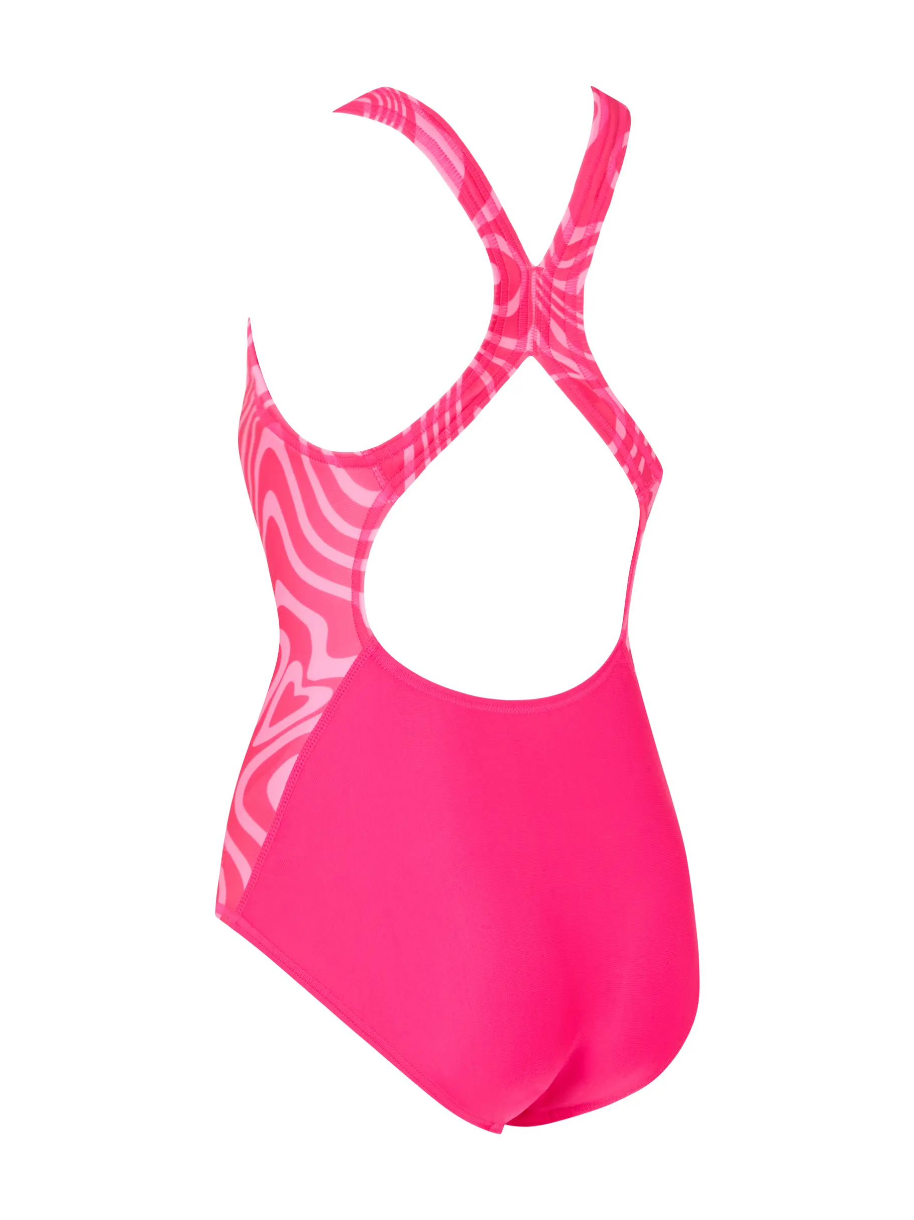 Sale, view full size image of Front view of Product detail - Girls Fever Heart Flyback Swimsuit FEHF