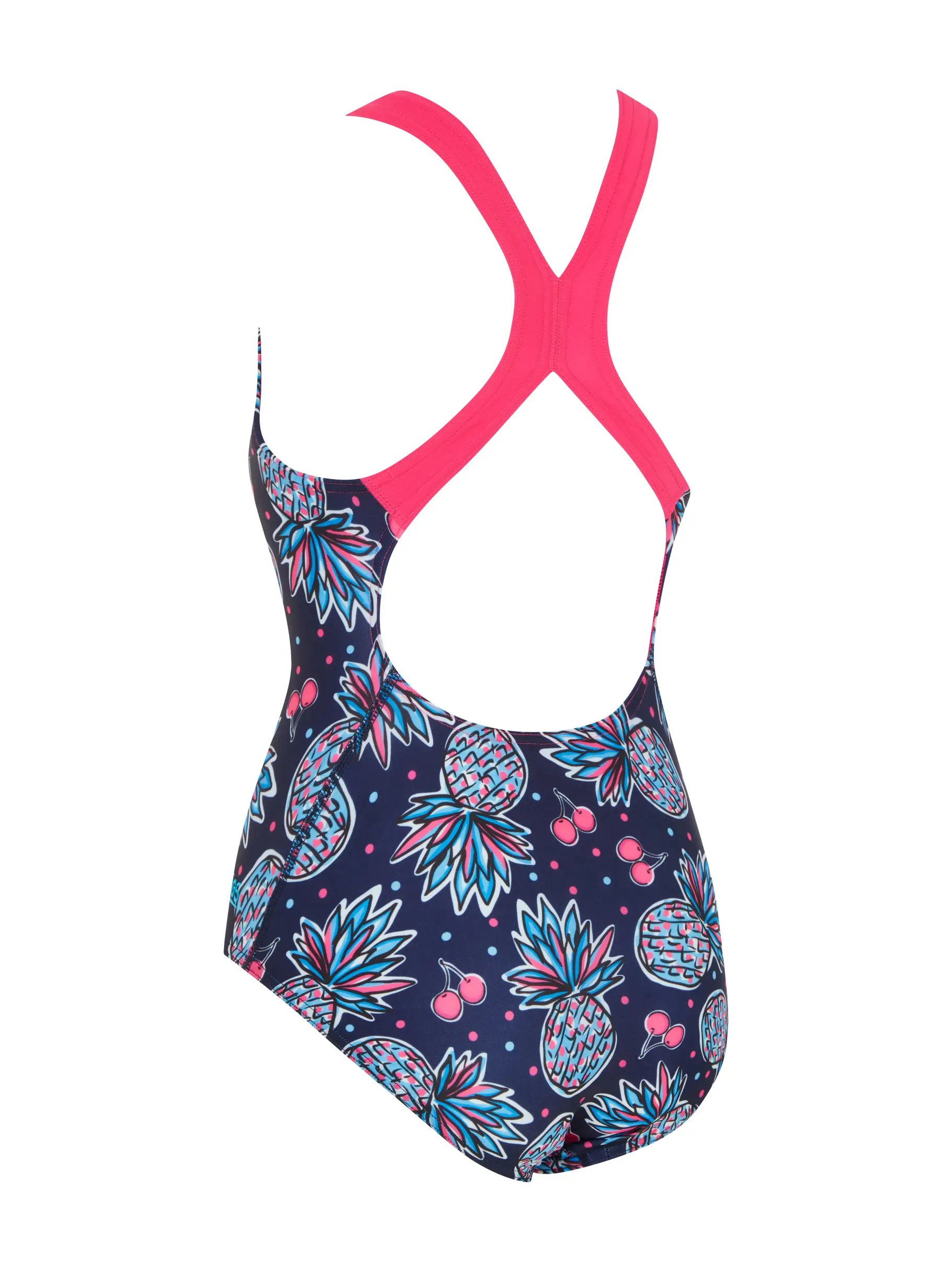 Sale, view full size image of Front view of Product detail - Girls Fruity Flyback Swimsuit FRUF
