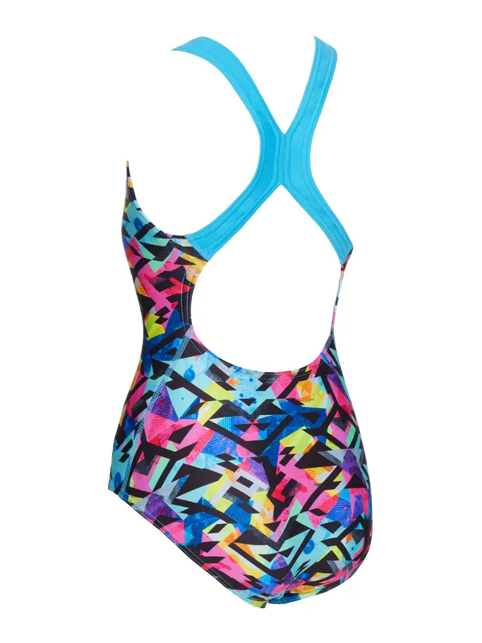 Out of Stock, voir image en taille réelle de la vue frontale de Product detail - Girls Neon Cracker Flyback One Piece NCRF