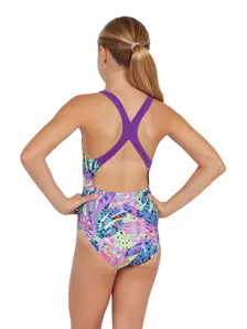 Display front view 2 of Product detail - Girls Sea Petal Flyback Swimsuit SEPF