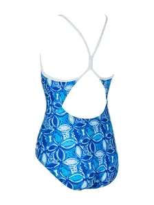 Display front view 5 of Product detail - Girls Blue Fish Sprintback Swimsuit BLFF