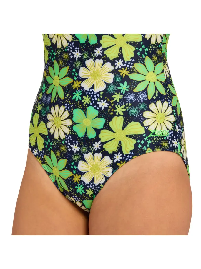 New, view full size image of Front view of Product detail - Junior Girls Boho Magic Sprintback Swimsuit BOMA