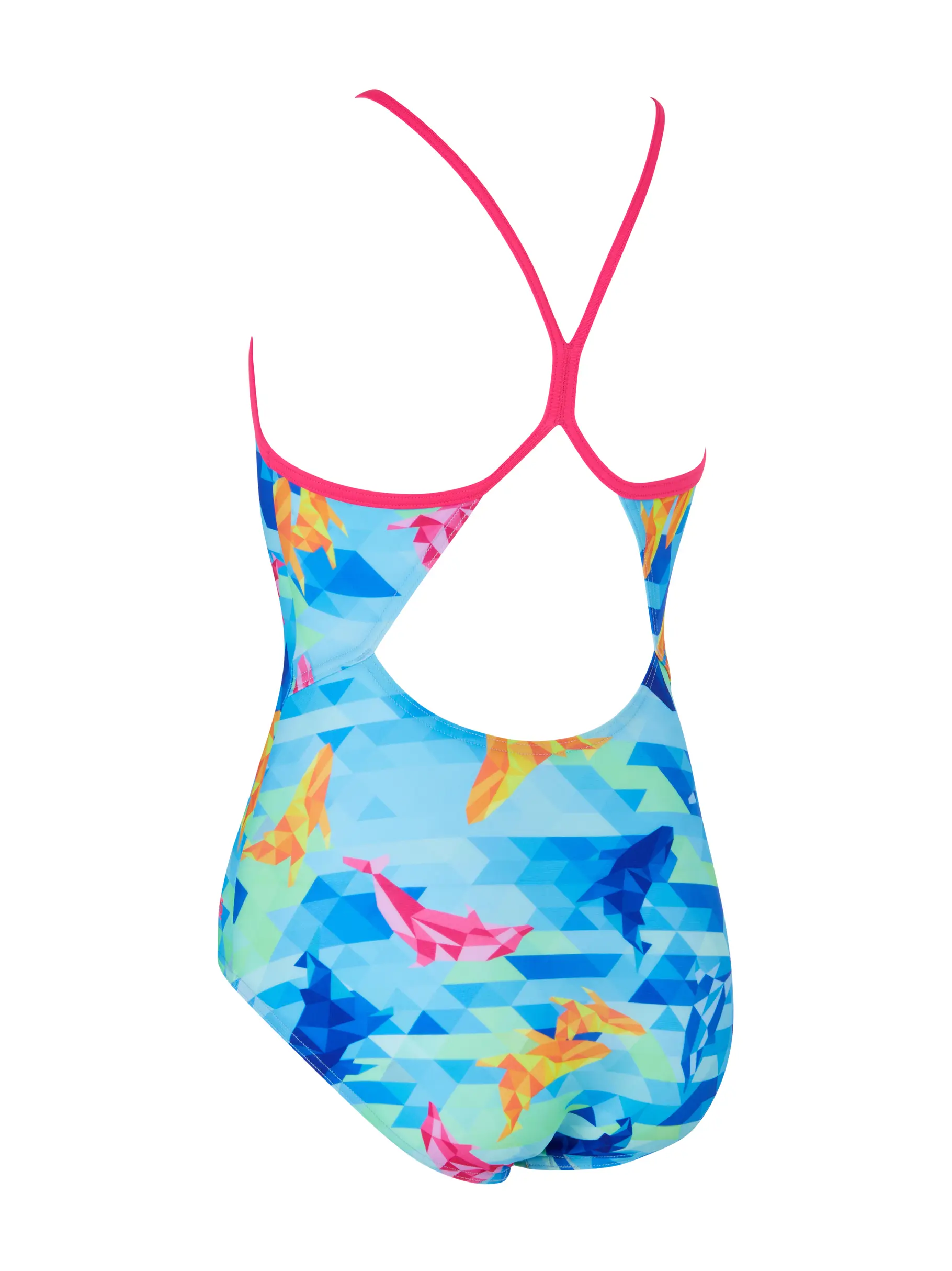 Out of Stock,New, Ansicht Großes Bild der Vorderseite Product detail - Girls Dolphine Sprintback Swimsuit DOLF