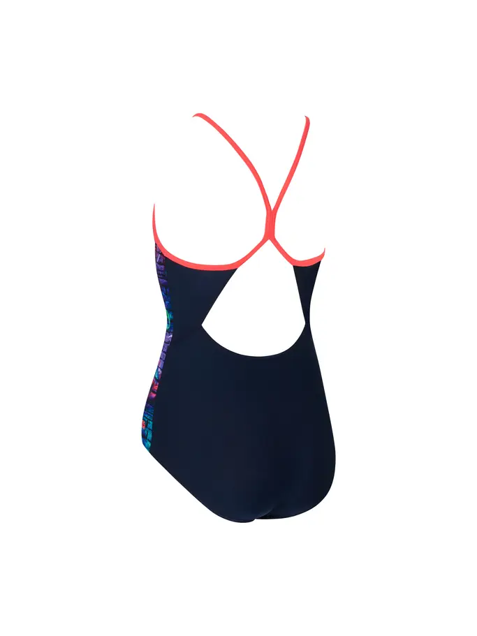 New, view full size image of Front view of Product detail - Junior Girls Graffiti Brick Sprintback Swimsuit GRBR