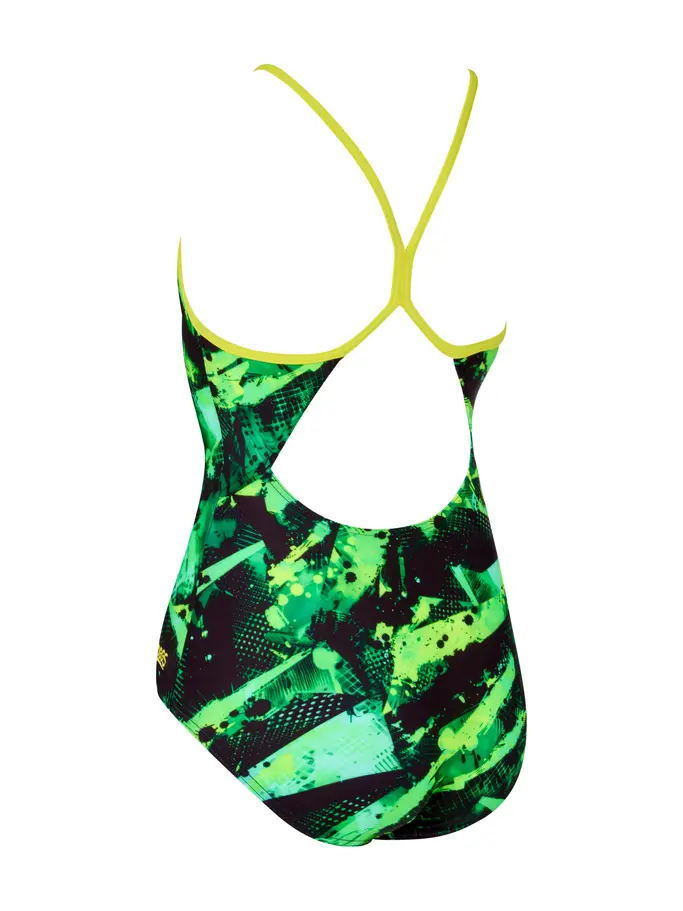 Sale, view full size image of Front view of Product detail - Junior Girls Greengame Sprintback Swimsuit GREF