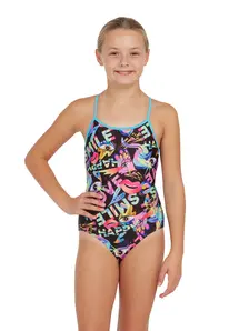 Display front view 2 of Product detail - Girls Joyful Sprintback Swimsuit JOYF