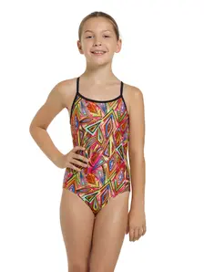 Display front view 2 of Product detail - Junior Girls Kona Sprintback Swimsuit KONF