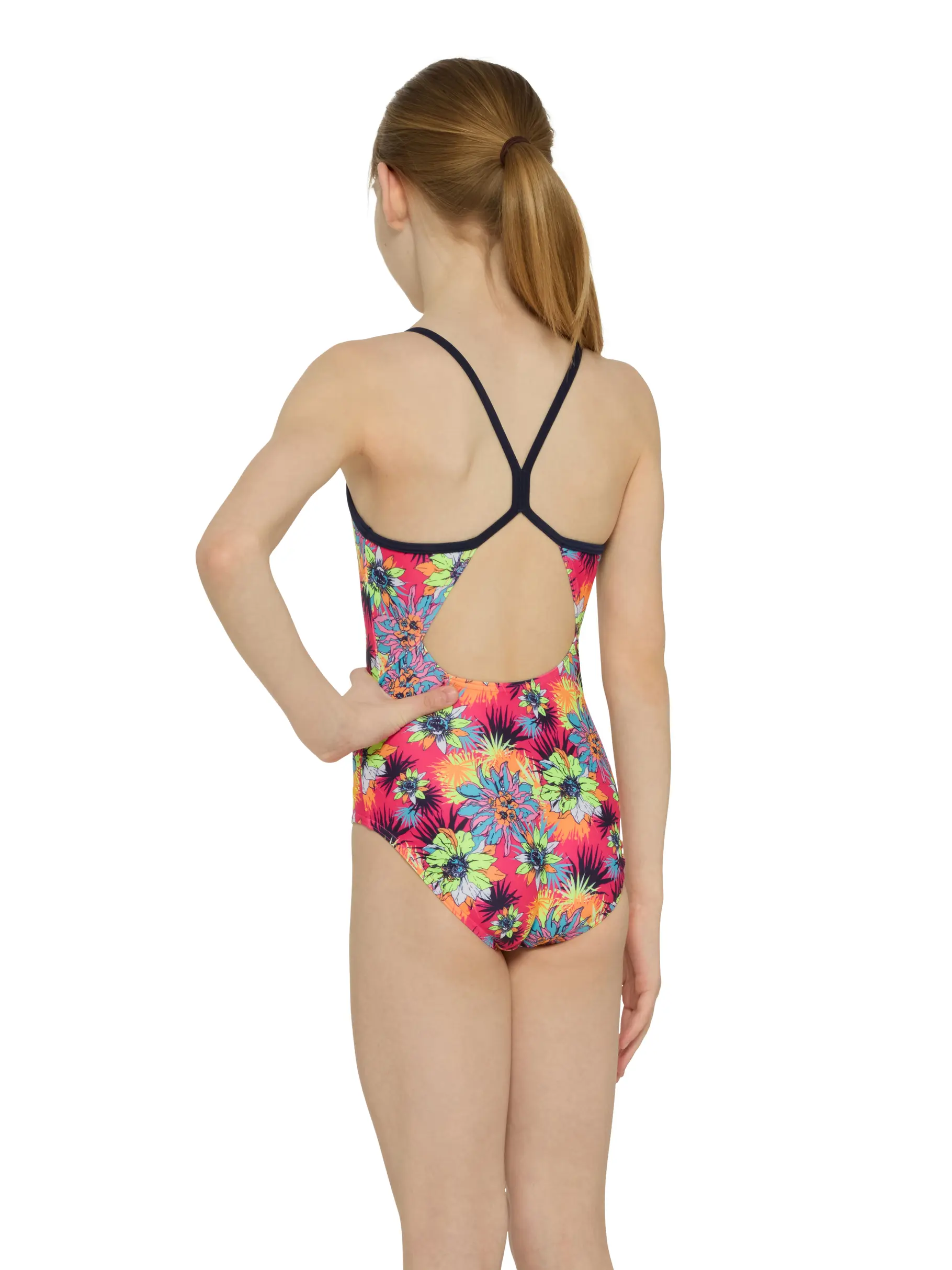 Out of Stock,New, Ansicht Großes Bild der Vorderseite Product detail - Girls Summer Daze Sprintback Swimsuit SUMF