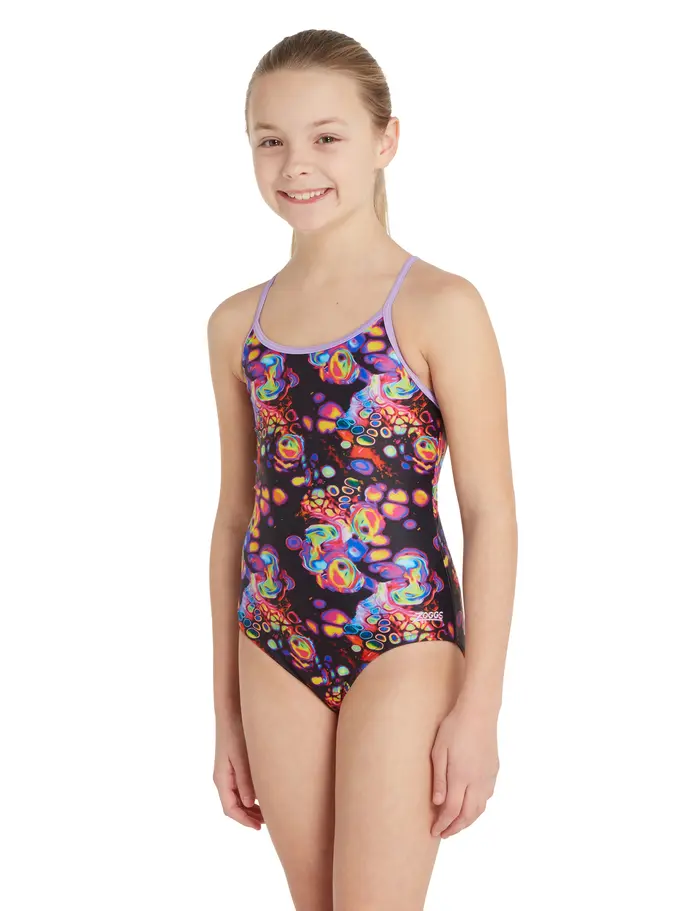 Out of Stock,Sale, visualizzare l'immagine full size della vista frontale di Product detail - Girls Tentacool Sprintback Swimsuit TNCF