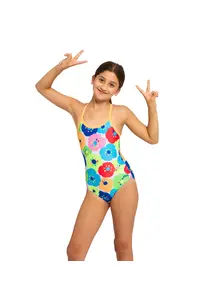 Display front view 6 of Product detail - Junior Girls Bloomie Strikeback Swimsuit BLOO