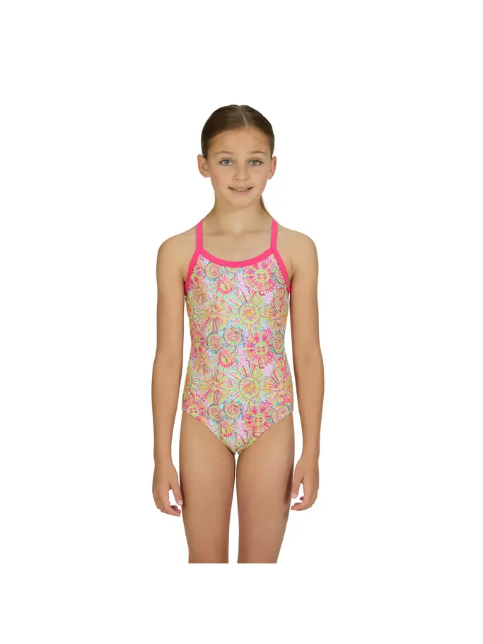 Sale,Clearance, view full size image of Front view of Product detail - Junior Girls Circus Strikeback Swimsuit CIRF