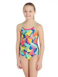 Display front view 1 of Product detail - Girls Medley Raibow Strikeback Swimsuit MEDF