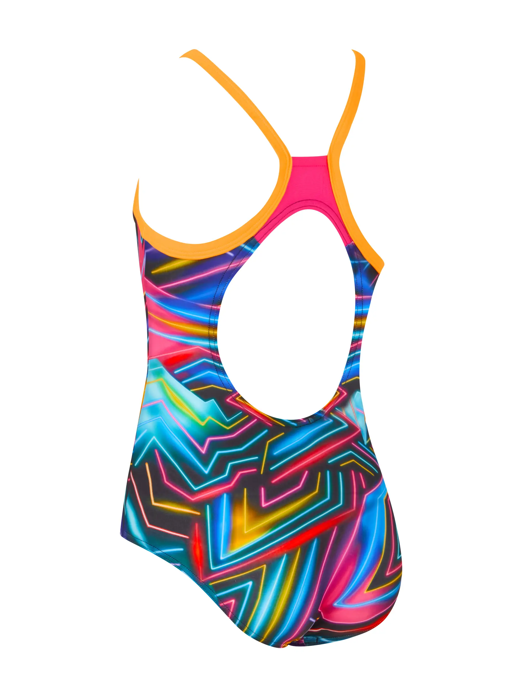 , view full size image of Front view of Product detail - Junior Girls Reactor Strikeback Swimsuit REAF