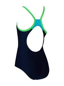 Display front view 2 of Product detail - Junior Girls Fishdom Kerrawa Strikeback Swimsuit FISD