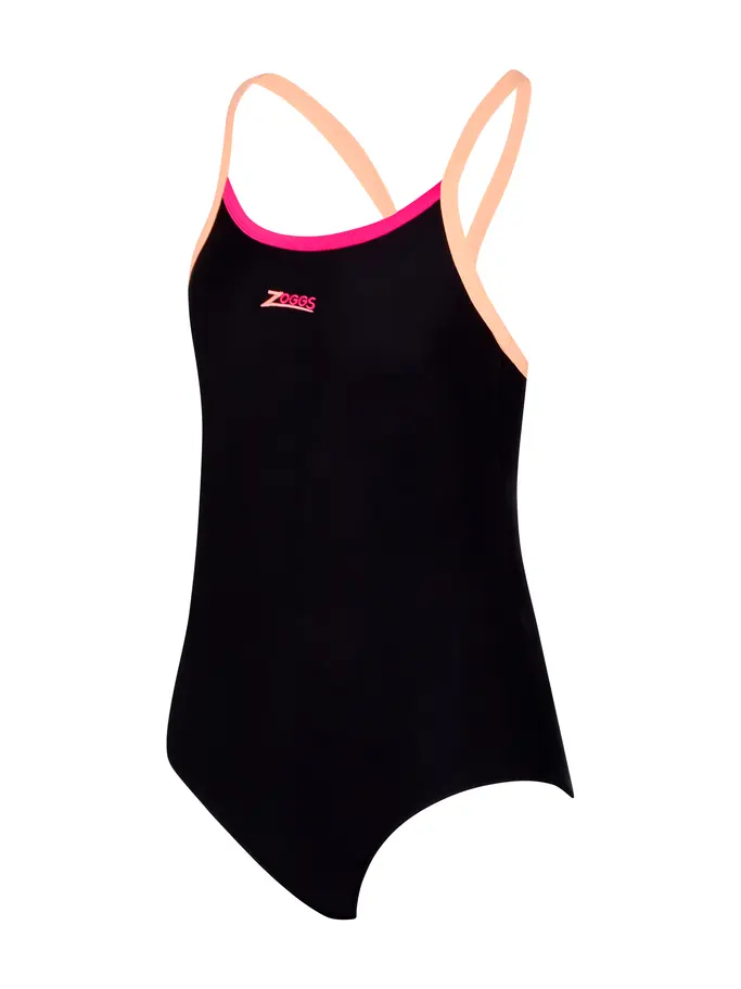 Sale,Clearance, view full size image of Front view of Product detail - Girls Kerrawa Strikeback Swimsuit KRUG