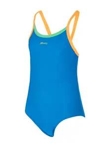 Display front view 4 of Product detail - Kerrawa Strikeback Junior Swimsuit - Blue SEY
