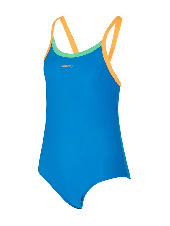 Out of Stock, voir image en taille réelle de la vue frontale de Product detail - Girls Kerrawa Strikeback Swimsuit SEY