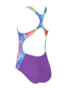 Display front view 6 of Product detail - Junior Girls Disco Vibes Rowleeback Swimsuit DIVF